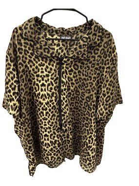 Vintage Hot Stuff Animal Print Blouse - Plus Size 2X